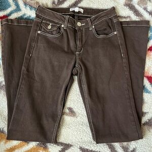 Garage low rise flare brown jeans